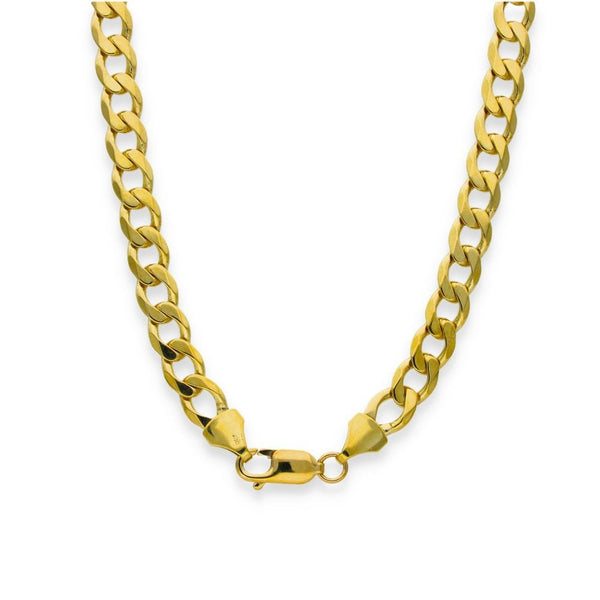 9ct Yellow Gold Flat Curb Chain - 20" - 33.6g