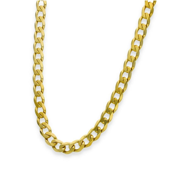 9ct Yellow Gold Flat Curb Chain - 20" - 33.6g