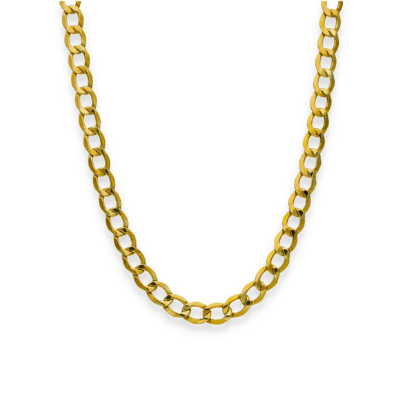9ct Yellow Gold Flat Curb Chain - 24" - 8.7g