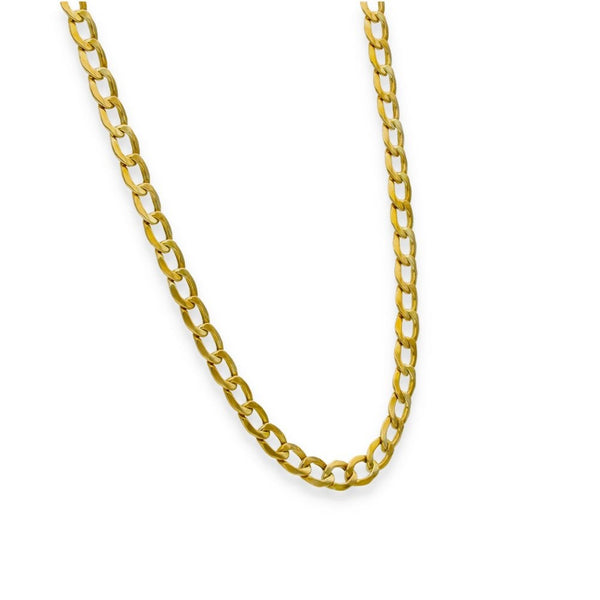 9ct Yellow Gold Flat Curb Chain - 24" - 8.7g