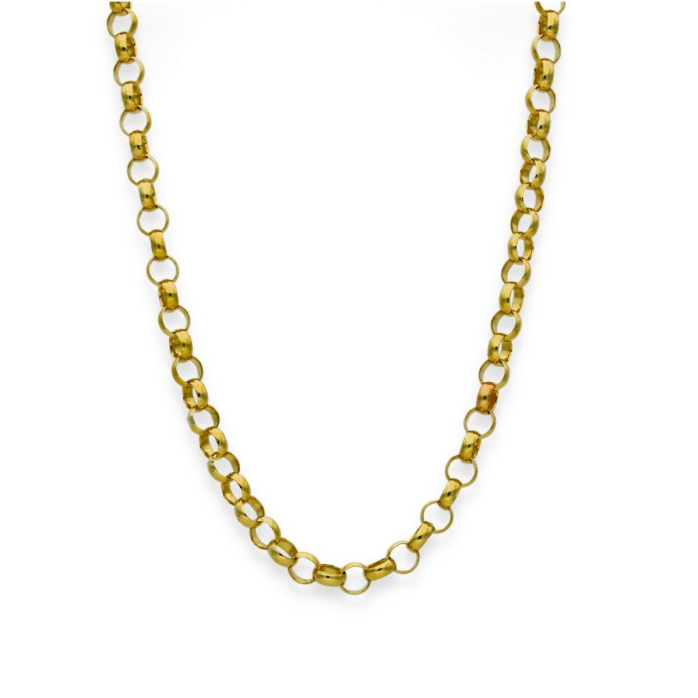 9ct Yellow Gold Round Belcher Chain - 23" - 19.4g