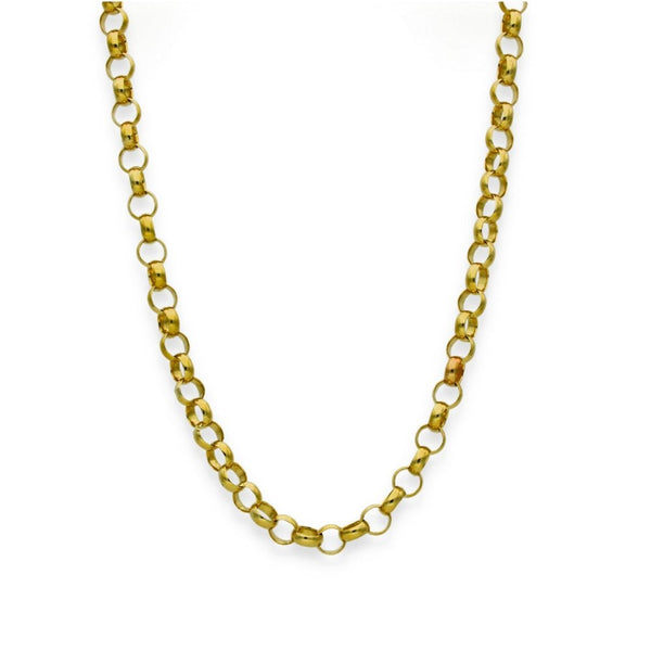 9ct Yellow Gold Round Belcher Chain - 23" - 19.4g