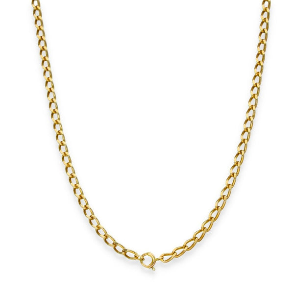9ct Yellow Gold Diamond-Cut Curb Chain - 32" - 19.6g