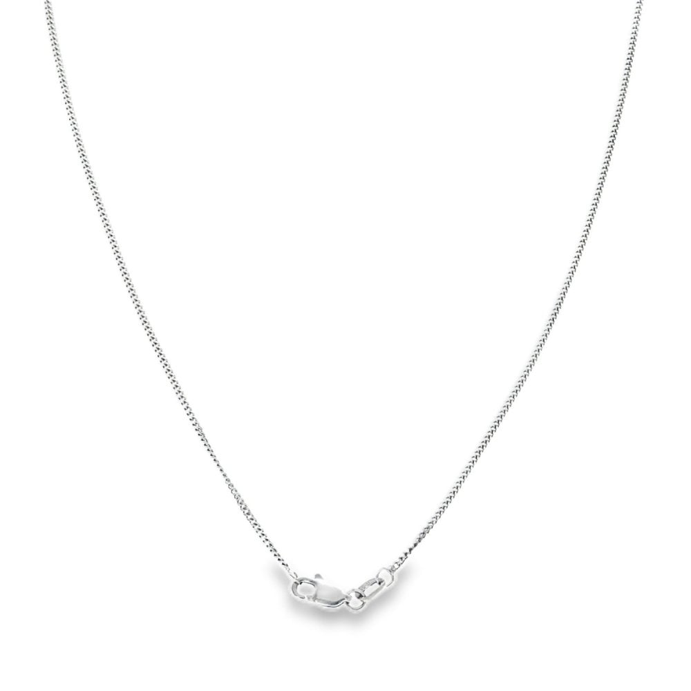 18ct White Gold Diamond Cross Pendant & Necklace - 16" - 1.09ct