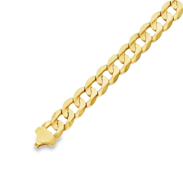 9ct Yellow Gold Curb Bracelet - 8" - 23.5g
