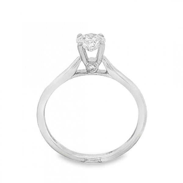 18ct White Gold Diamond Engagement Ring - Size M - 0.46ct