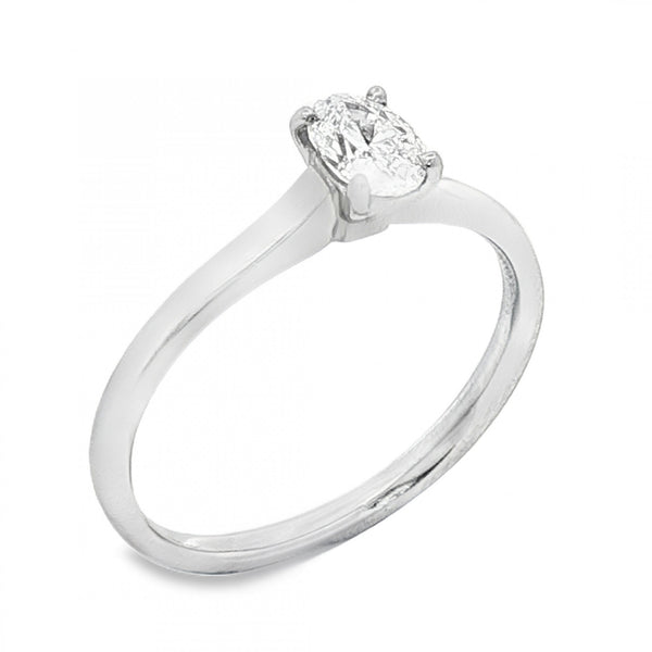 950 Platinum Diamond Engagement Ring - Size N - 0.35ct