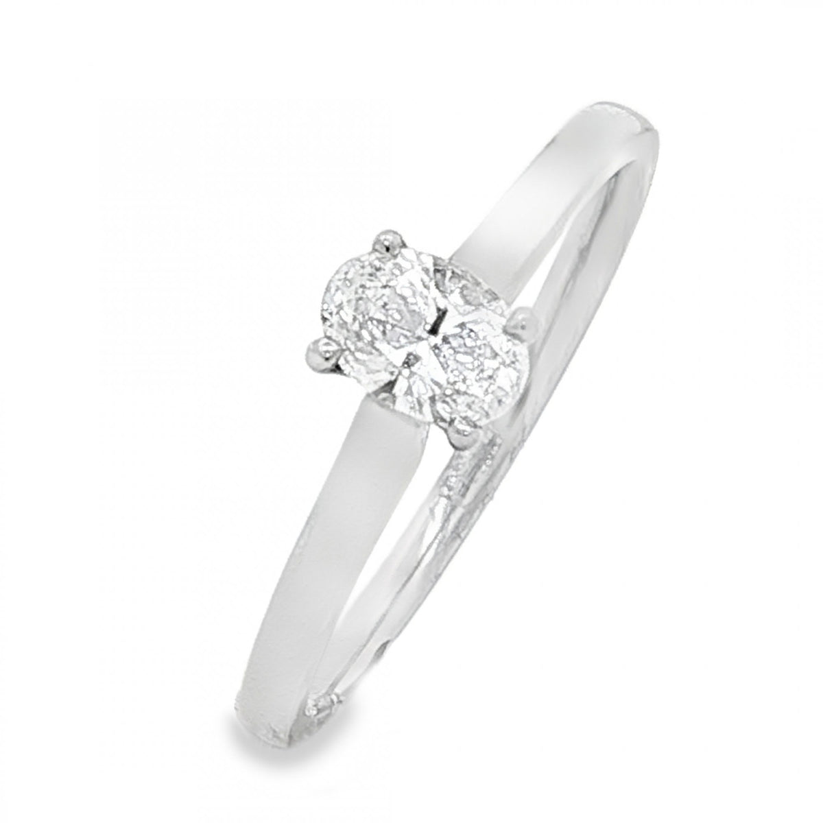 950 Platinum Diamond Engagement Ring - Size N - 0.35ct