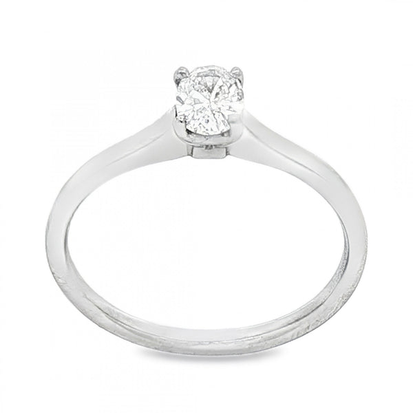 950 Platinum Diamond Engagement Ring - Size N - 0.35ct