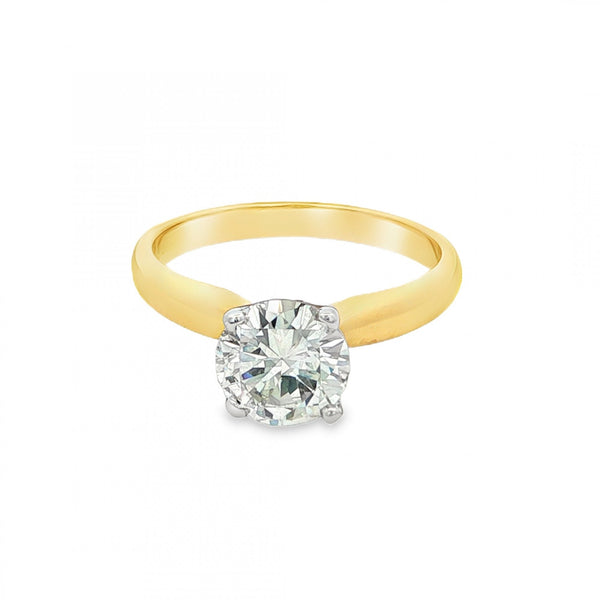 18ct Yellow Gold Diamond Engagement Ring - Size K - 1.08ct