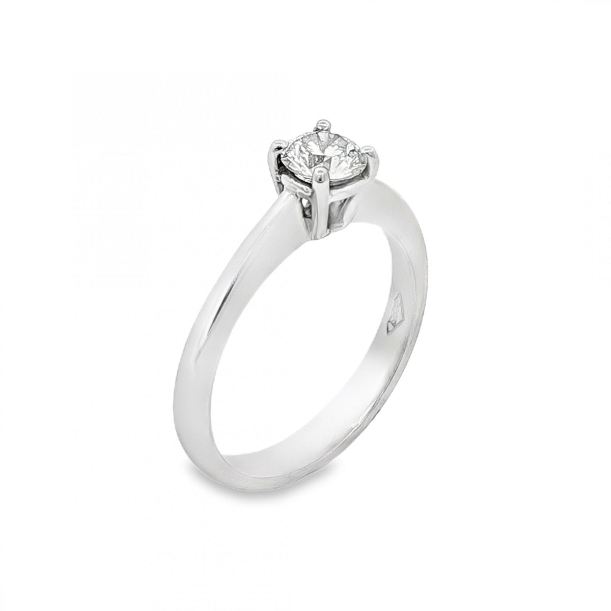 18ct White Gold Diamond Engagement Ring - Size M - 0.50ct