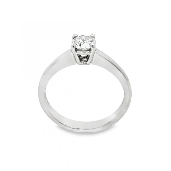 18ct White Gold Diamond Engagement Ring - Size M - 0.50ct