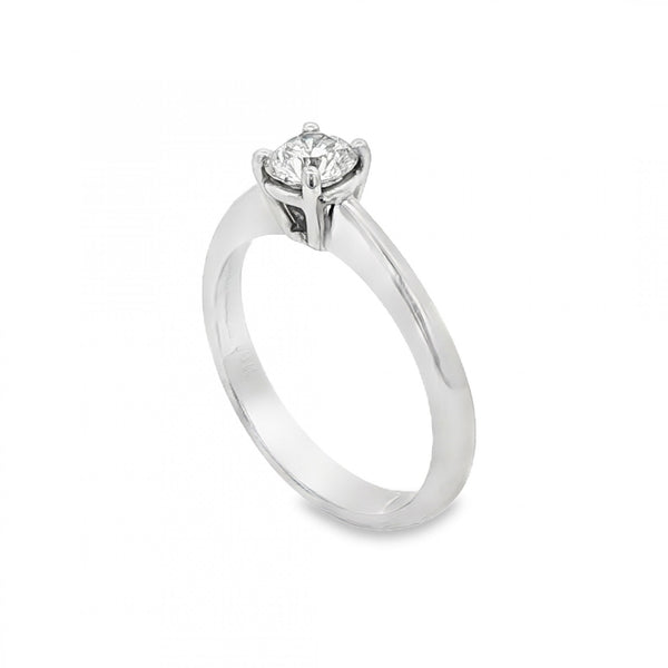18ct White Gold Diamond Engagement Ring - Size M - 0.50ct
