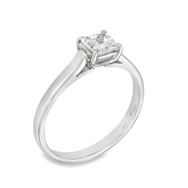 950 Platinum Princess Diamond Engagement Ring - Size J½ - 0.42ct