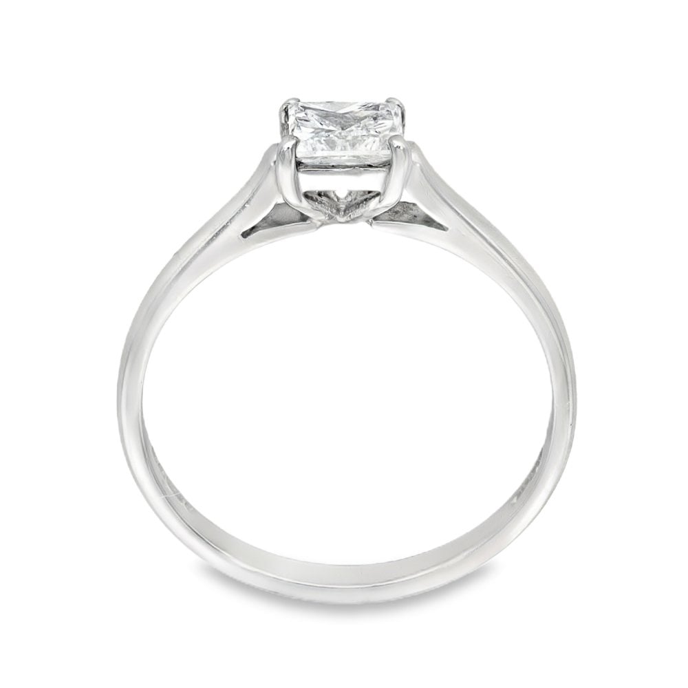 950 Platinum Princess Diamond Engagement Ring - Size J½ - 0.42ct