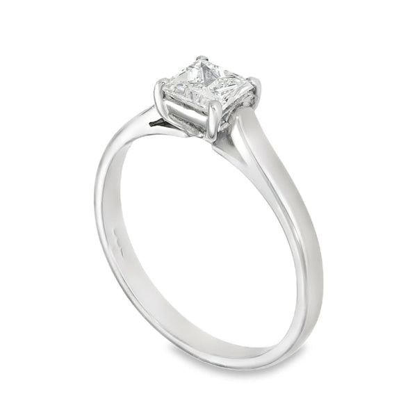 950 Platinum Princess Diamond Engagement Ring - Size J½ - 0.42ct