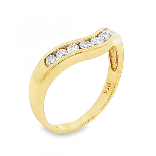 9ct Yellow Gold Diamond Enhancer Ring - Size K½ - 0.25ct