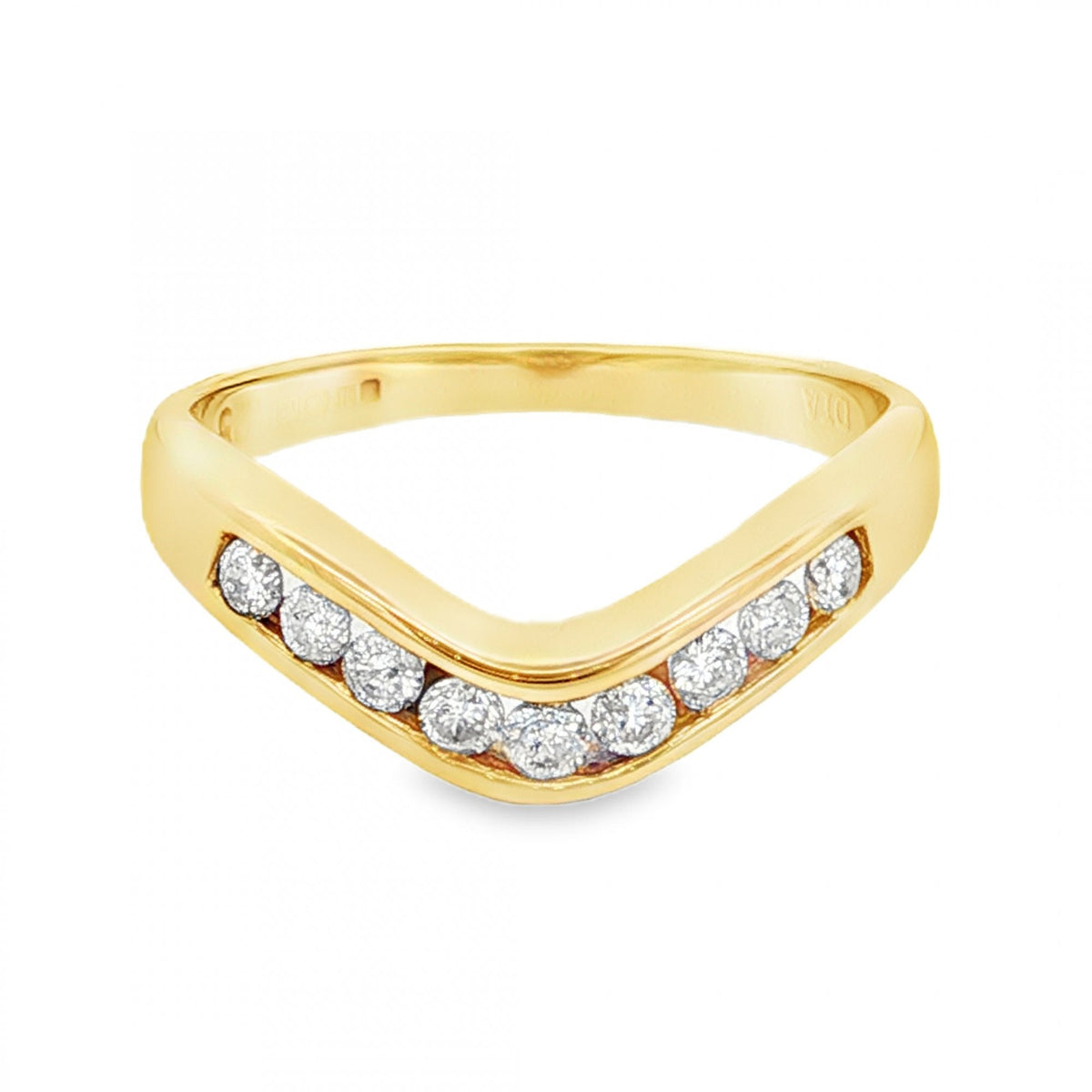 9ct Yellow Gold Diamond Enhancer Ring - Size K½ - 0.25ct
