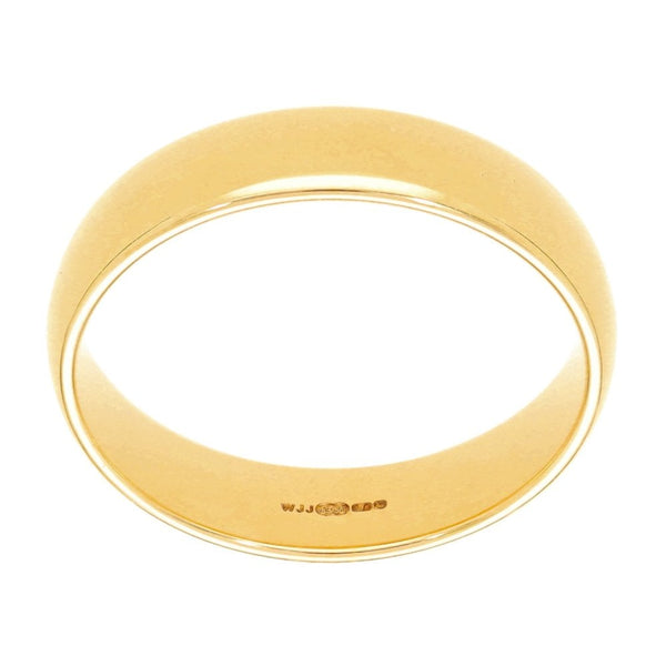 9ct Yellow Gold Court Wedding Band - Size L½ - 4mm