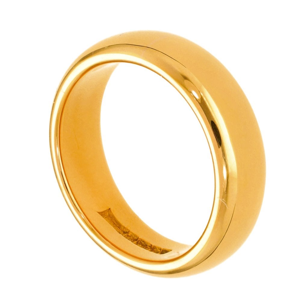 22ct Yellow Gold Plain D-Shape Wedding Band - Size R½ - 6mm