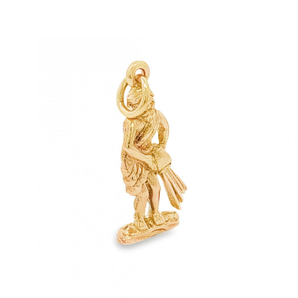 9ct Yellow Gold Piper Charm - 19x8x3mm - 1.6g