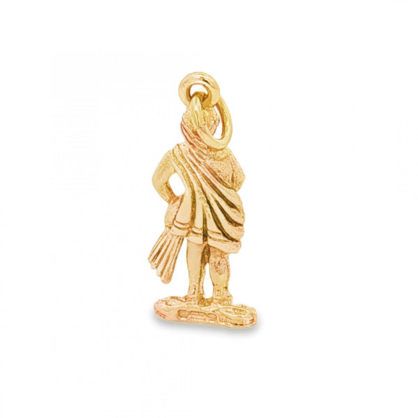 9ct Yellow Gold Piper Charm - 19x8x3mm - 1.6g