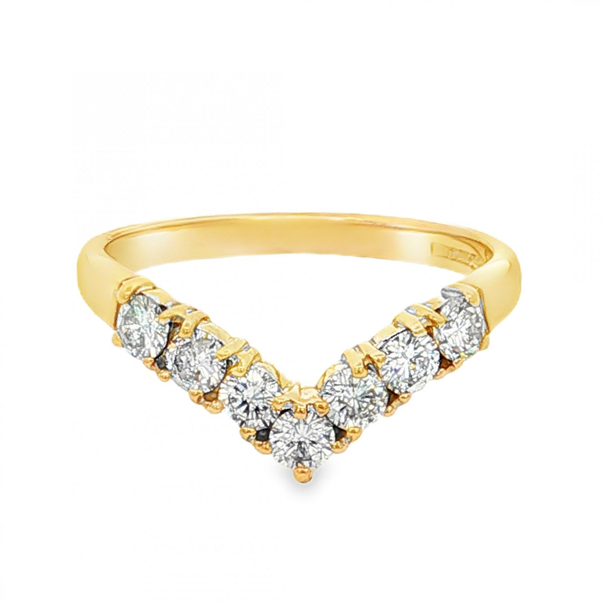18ct Yellow Gold Diamond Enhancer Ring - Size J - 0.44ct