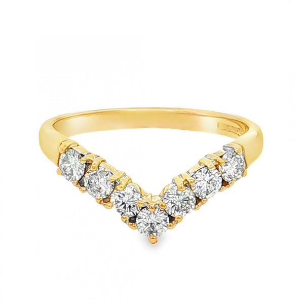 18ct Yellow Gold Diamond Enhancer Ring - Size J - 0.44ct