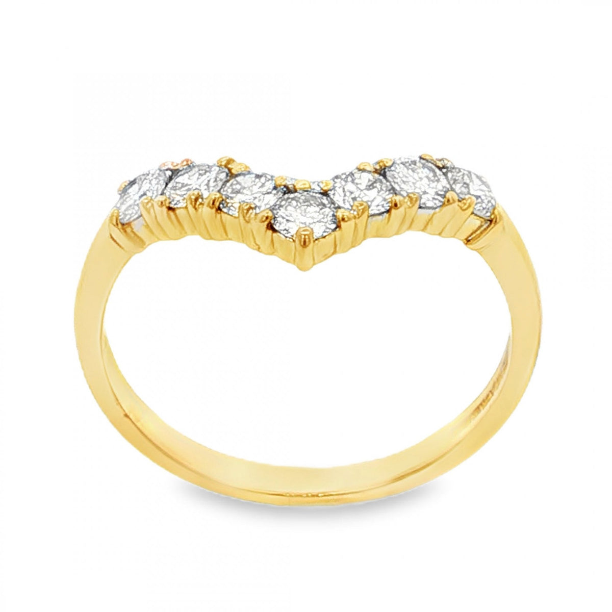 18ct Yellow Gold Diamond Enhancer Ring - Size J - 0.44ct