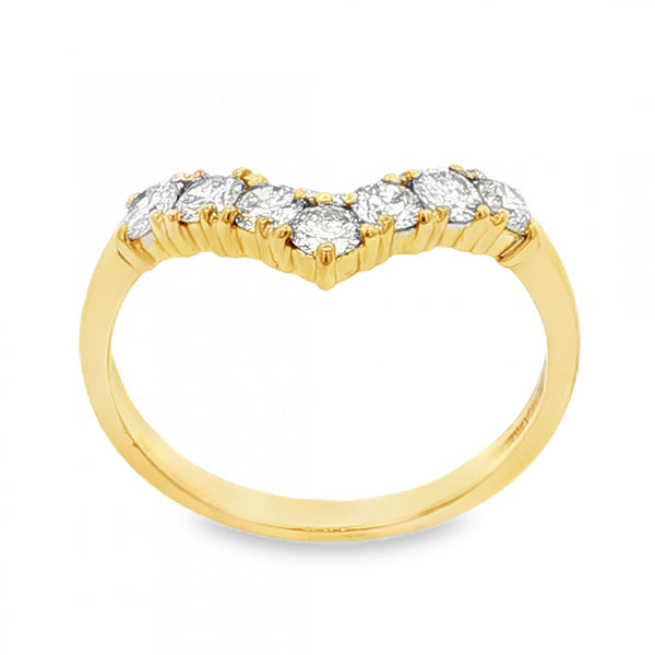 18ct Yellow Gold Diamond Enhancer Ring - Size J - 0.44ct