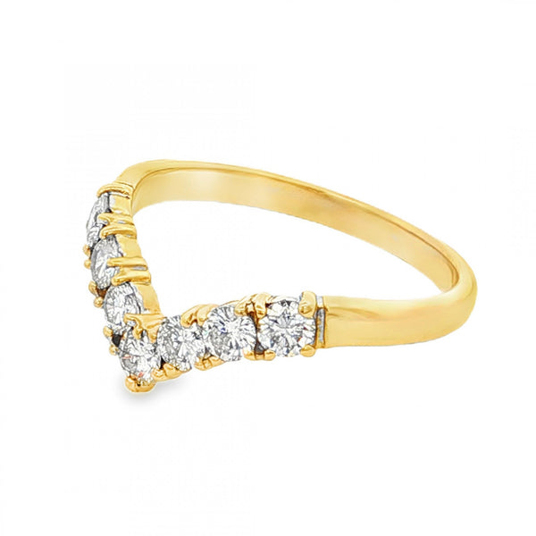 18ct Yellow Gold Diamond Enhancer Ring - Size J - 0.44ct