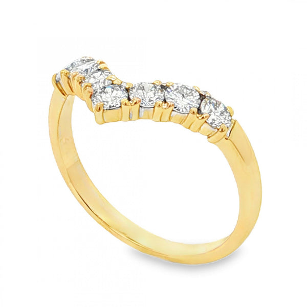 18ct Yellow Gold Diamond Enhancer Ring - Size J - 0.44ct