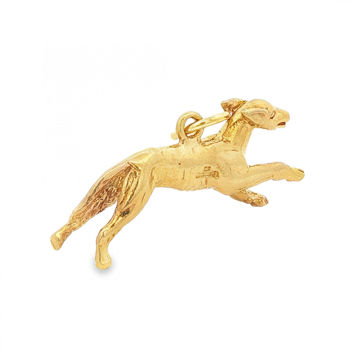 9ct Yellow Gold Greyhound Pendant - 33x14x6mm - 5.1g