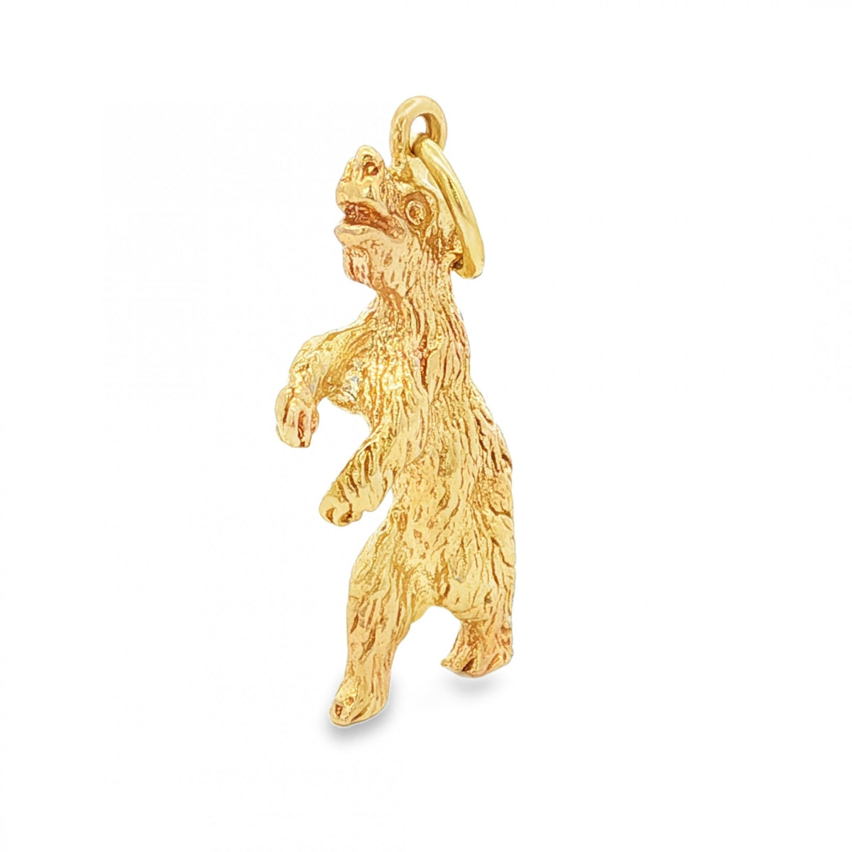 9ct Yellow Gold Bear Pendant - 14x28x5mm - 5.6g