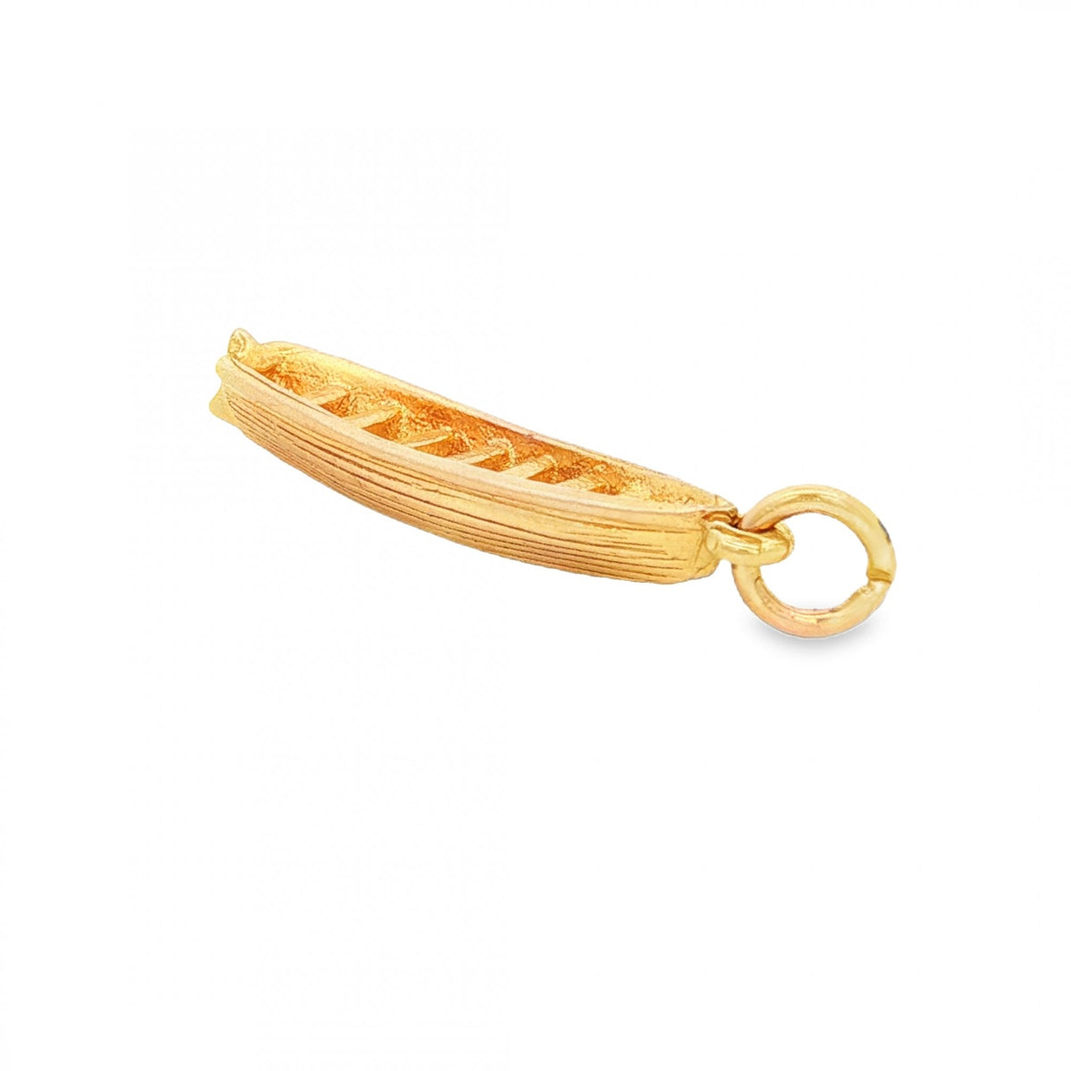 9ct Yellow Gold “Nornour” Engraved Canoe Pendant -31x4.5mm -2.0g