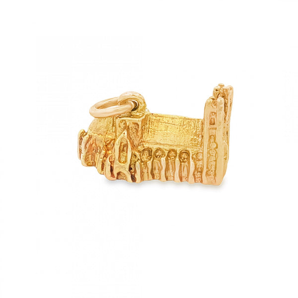 9ct Yellow Gold Church Charm - 15x9x9mm - 2.4g