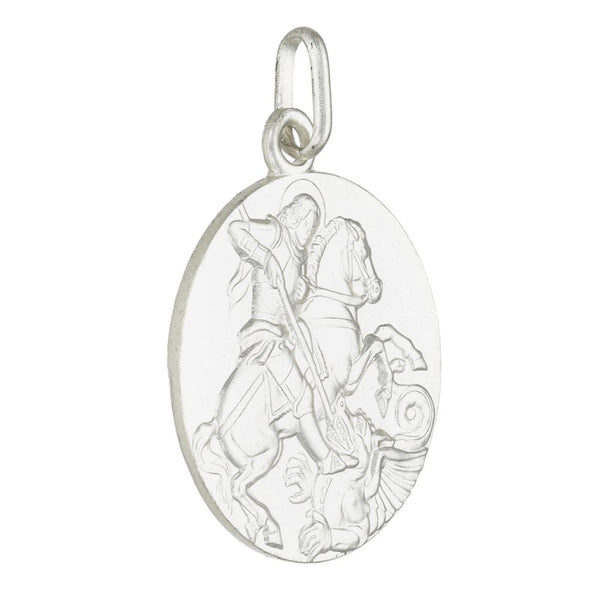 925 Sterling Silver Round St. Christopher Pendant -20x23mm -4.1g