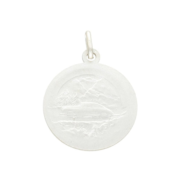 925 Sterling Silver Bevelled-Edge St. Christopher Pendant - 4.0g