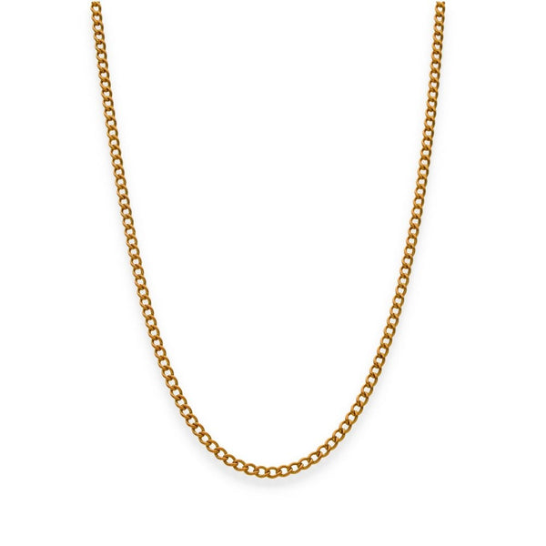 9ct Rose Gold Fine Round Curb Chain - 18" - 4.9g