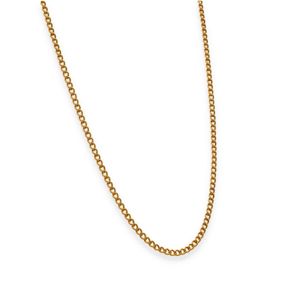 9ct Rose Gold Fine Round Curb Chain - 18" - 4.9g