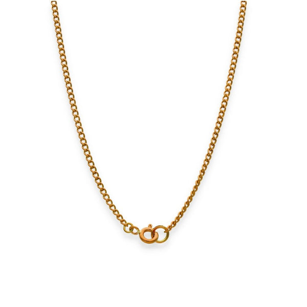 9ct Rose Gold Fine Round Curb Chain - 18" - 4.9g