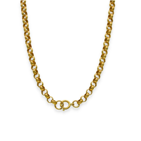 9ct Yellow Gold Round Belcher Chain - 22" - 21.5g