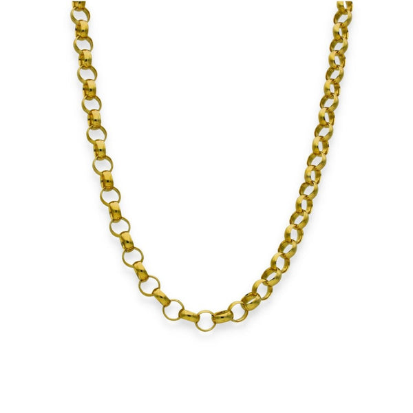 9ct Yellow Gold Round Belcher Chain - 23" - 18.8g