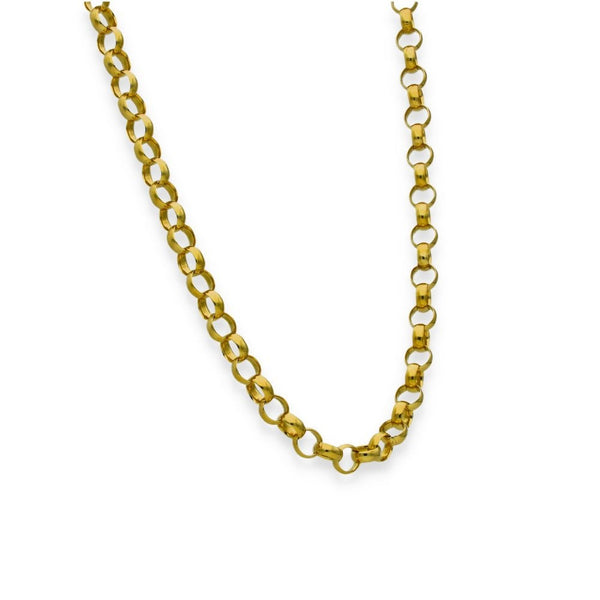 9ct Yellow Gold Round Belcher Chain - 23" - 18.8g