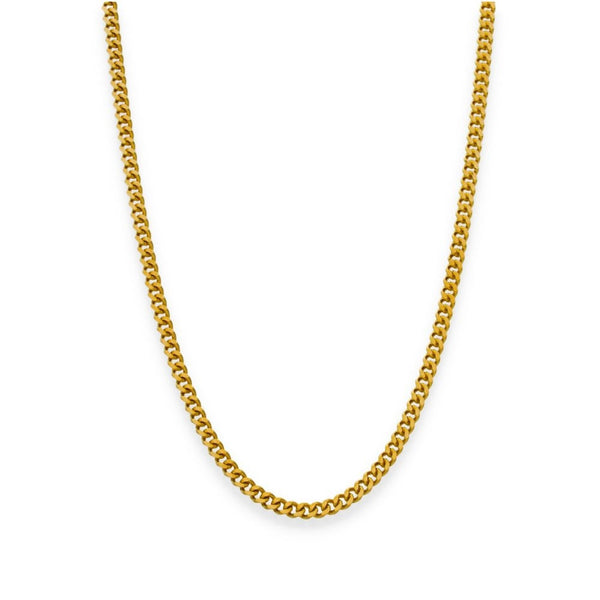 9ct Yellow Gold Closed Curb Chain - 24" - 13.3g