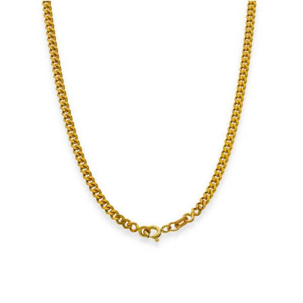 9ct Yellow Gold Closed Curb Chain - 24" - 13.3g