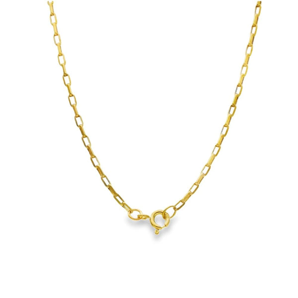 9ct Yellow Gold Diamond Bar Pendant & Necklace - 19" - 0.05ct
