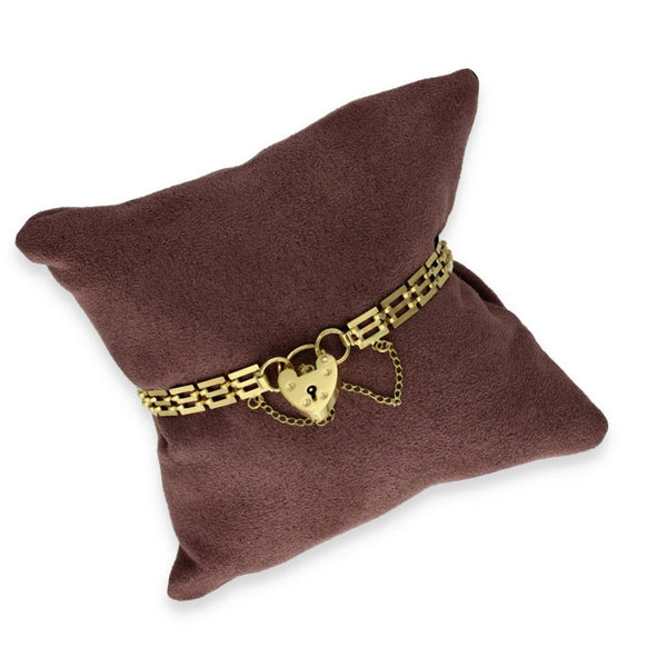 9ct Yellow Gold 3 Bar Gate Bracelet - 7" - 9.2g