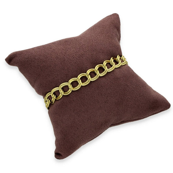 9ct Yellow Gold Double Curb Bracelet - 7.5" - 18.0g