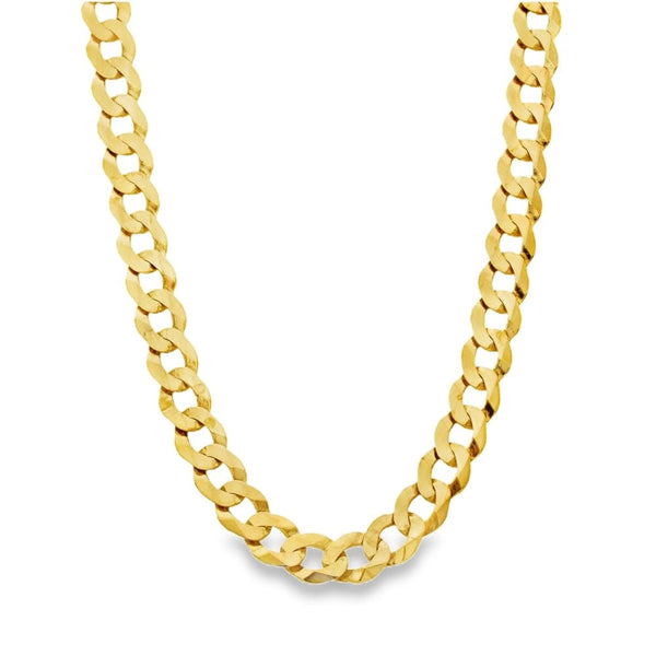9ct Yellow Gold Flat Curb Chain - 24" - 30.2g